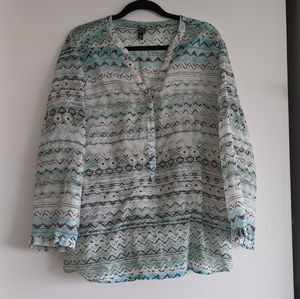 Woman's patterned blouse
